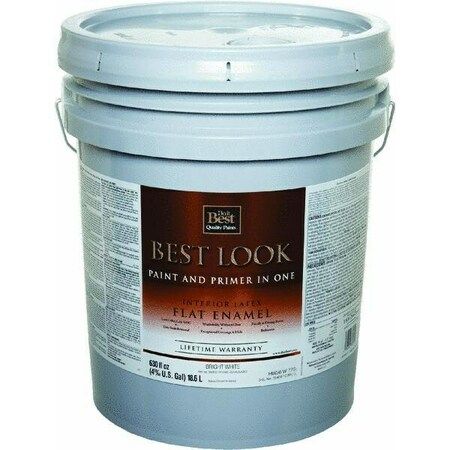 WORLDWIDE SOURCING Best Look Interior Flat Paint And Primer In One Wall Enamel HW36W0726-20